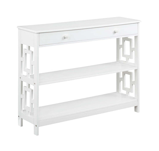 TABLE | Ergode Town Square 1 Drawer Console Table with Shelves | Versatile & Chic | Durable Particle Board | Multiple Finishes | Easy to Maintain | Stylish Addition to Any Room | casafoyer.myshopify.com
