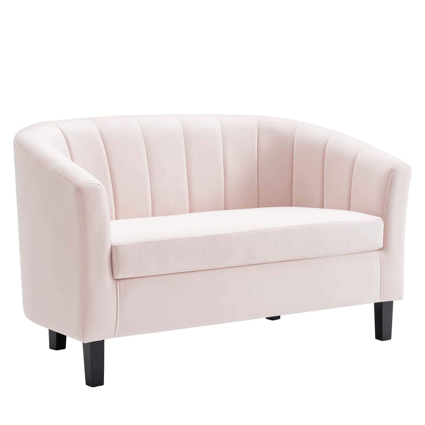 sofas | CasaFoyer Prospect Performance Velvet Loveseat | Modern Twist | Stain-Resistant | Elegant Channel Tufting | Retro Design | Comfortable & Durable | Set with 1 Loveseat | casafoyer.myshopify.com