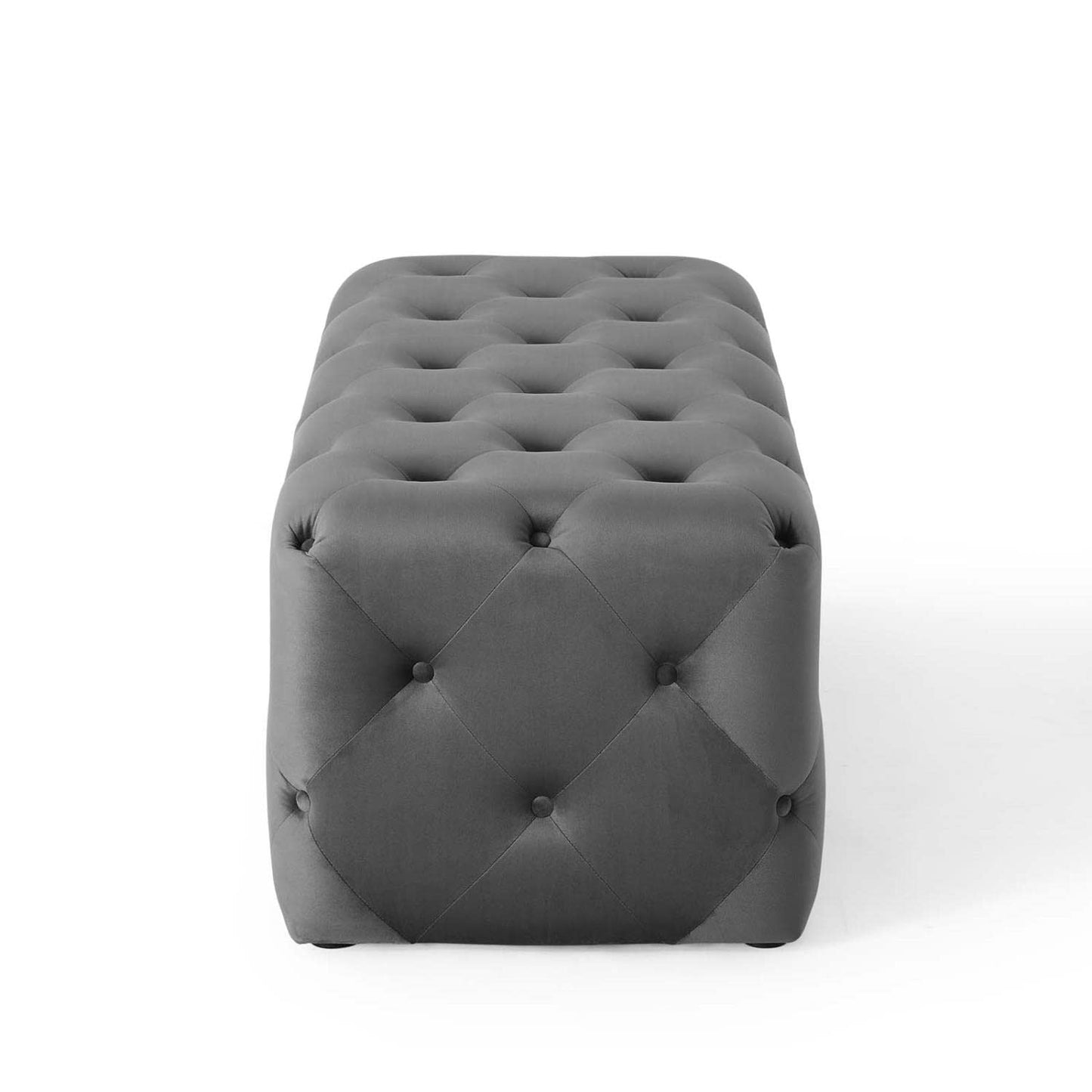 ottomans | CasaFoyer Amour 48 Tufted Button Entryway Bench | Stain-Resistant Velvet | Comfortable Seating | Supports 500 lbs | Gray | casafoyer.myshopify.com