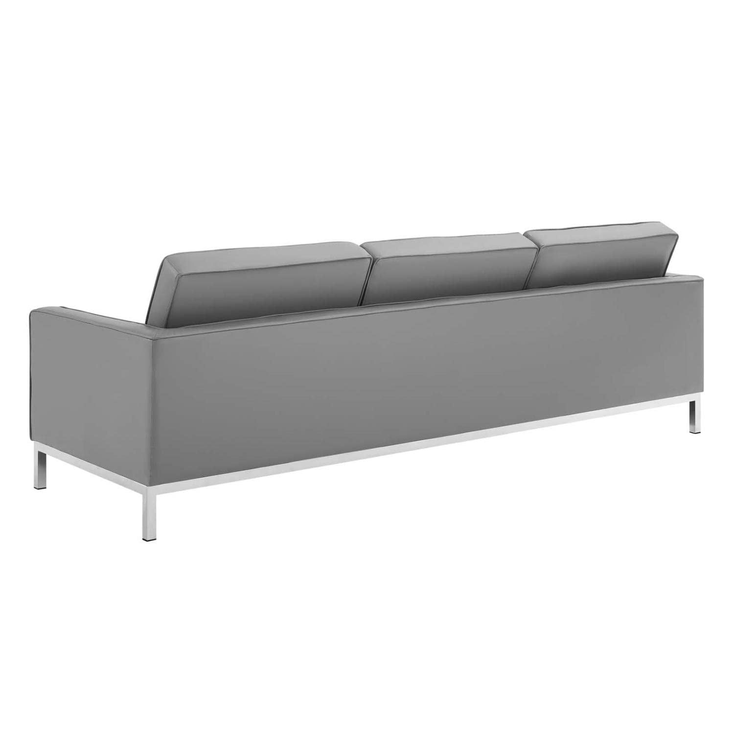 kitchen and dining room sets | CasaFoyer Loft 3 Piece Tufted Faux Leather Accent Set | Modern Design | Stainless Steel Frame | Silver Legs | Sofa & 2 Armchairs | 900 lbs Sofa Capacity | 300 lbs Armchair Capacity | casafoyer.myshopify.com