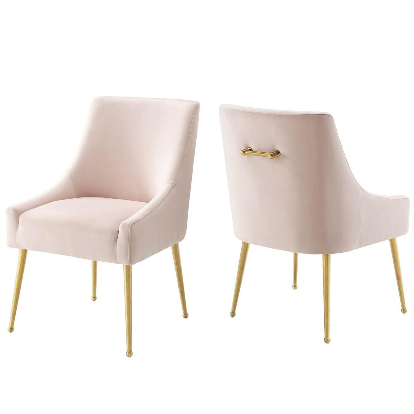 home office desk chairs | CasaFoyer Discern Performance Velvet Dining Chair Set of 2 | Elegant Design | Sturdy Wood | Stain-Resistant Velvet | Gold Legs | Versatile for Any Room | Pink | casafoyer.myshopify.com