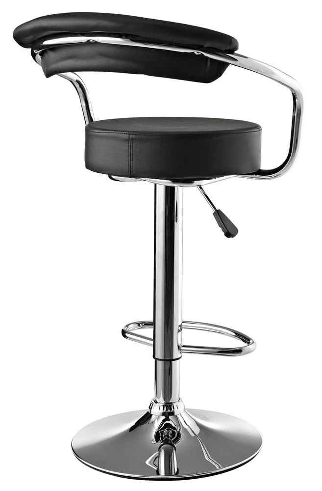 barstools | CasaFoyer Comfortable | Retro Diner Bar Stool | Thick Cushion | Upholstered Backrest | Chrome Finish | Set of 1 | casafoyer.myshopify.com