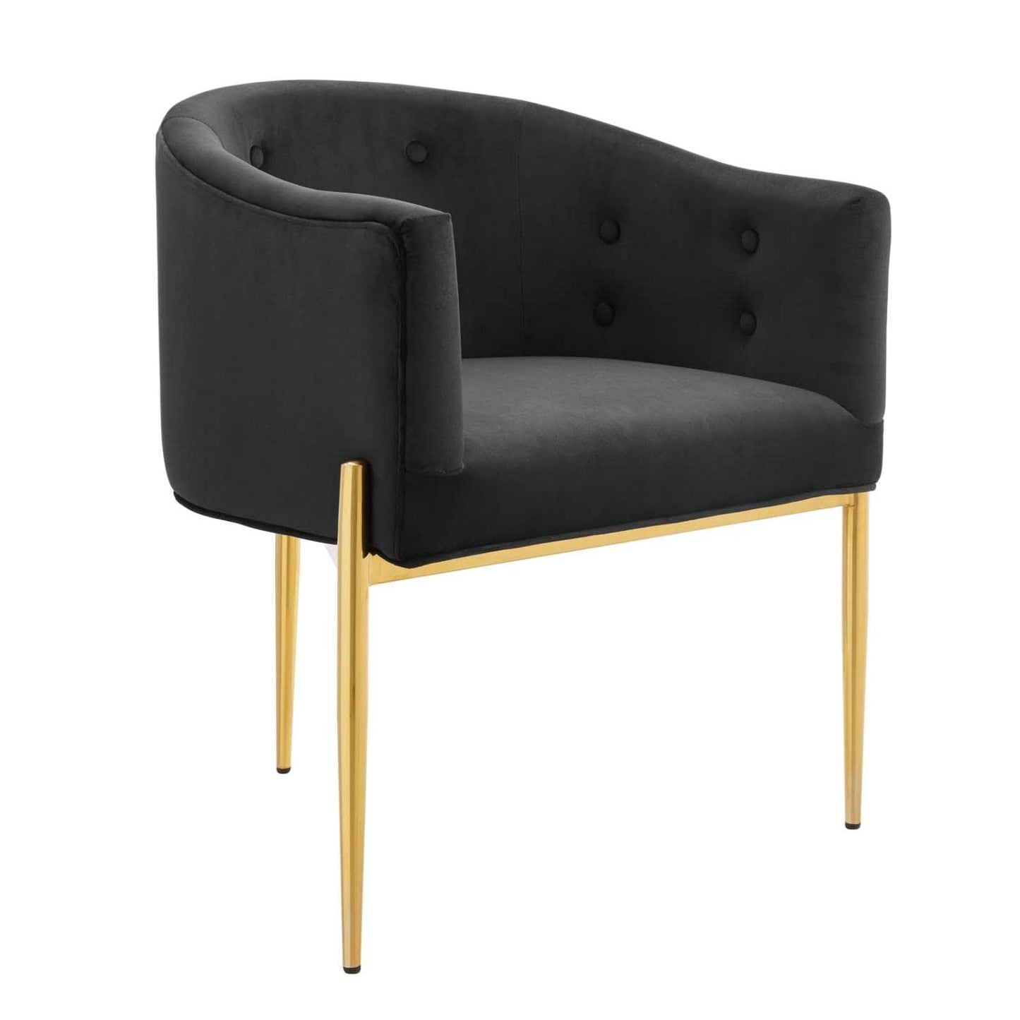 home office desk chairs | CasaFoyer Savour Tufted Performance Velvet Accent Armchair | Luxury & Sophistication | Stain-Resistant & Elegant | Chrome Gold Legs | Set of 1 | 300 lbs Capacity | casafoyer.myshopify.com