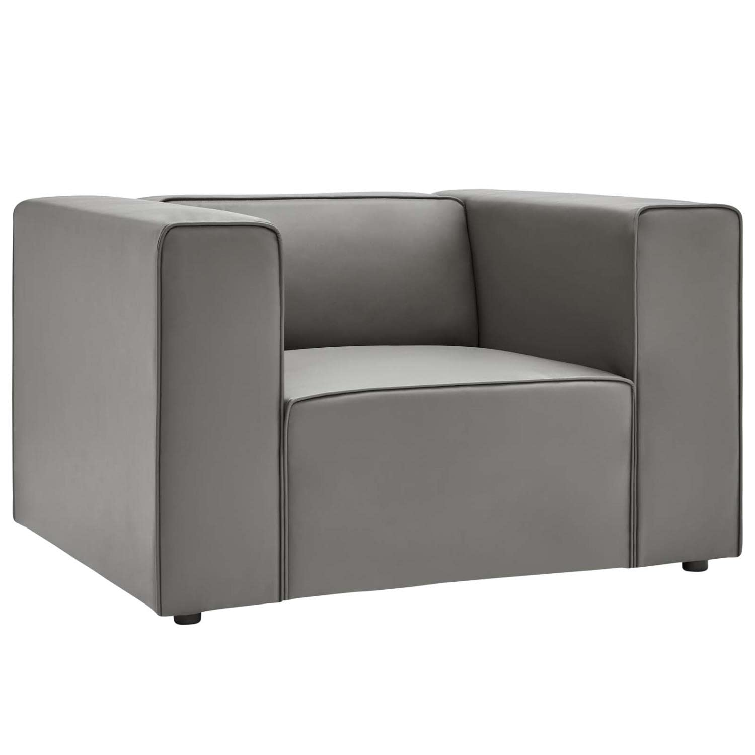 home office desk chairs | CasaFoyer Mingle Vegan Leather Armchair | Pure Relaxation | Stylish & Comfortable | Adjustable | Vegan Leather Upholstery | Contemporary Design | Gray | casafoyer.myshopify.com