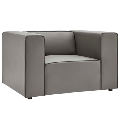 home office desk chairs | CasaFoyer Mingle Vegan Leather Armchair | Pure Relaxation | Stylish & Comfortable | Adjustable | Vegan Leather Upholstery | Contemporary Design | Gray | casafoyer.myshopify.com