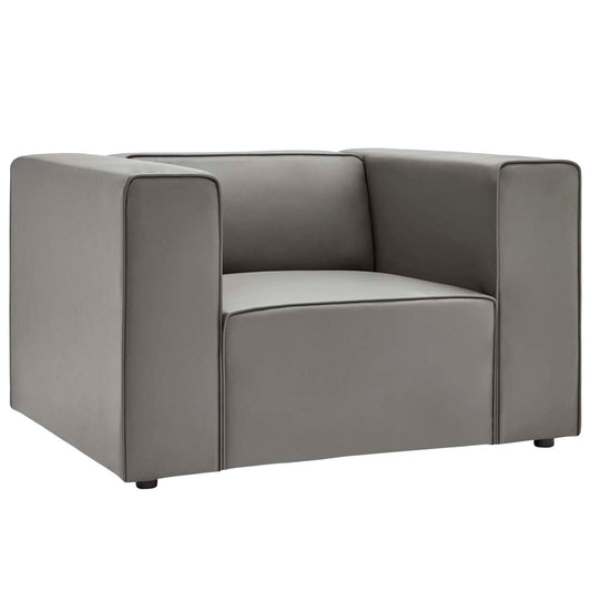 home office desk chairs | CasaFoyer Mingle Vegan Leather Armchair | Pure Relaxation | Stylish & Comfortable | Adjustable | Vegan Leather Upholstery | Contemporary Design | Gray | casafoyer.myshopify.com