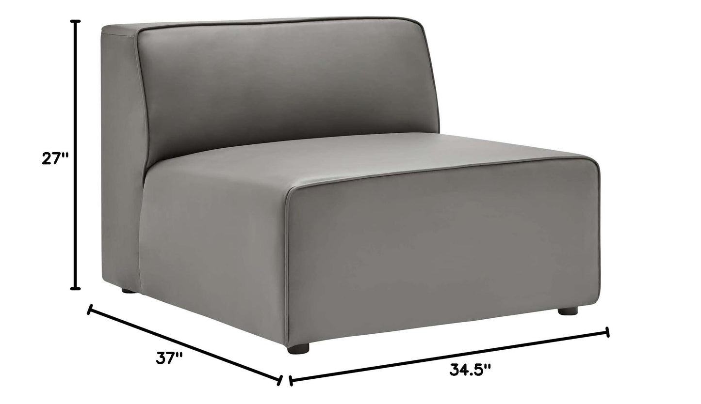 sofas | CasaFoyer Mingle Vegan Leather Armless Chair | Ultimate Comfort & Style | Spacious & Visually Appealing | Dense Foam Padding | Adjustable & Versatile | Luxurious Vegan Leather Upholstery | Sturdy Legs | Perfect for Modern Decor | Modular Seating | casafoyer.myshopify.com