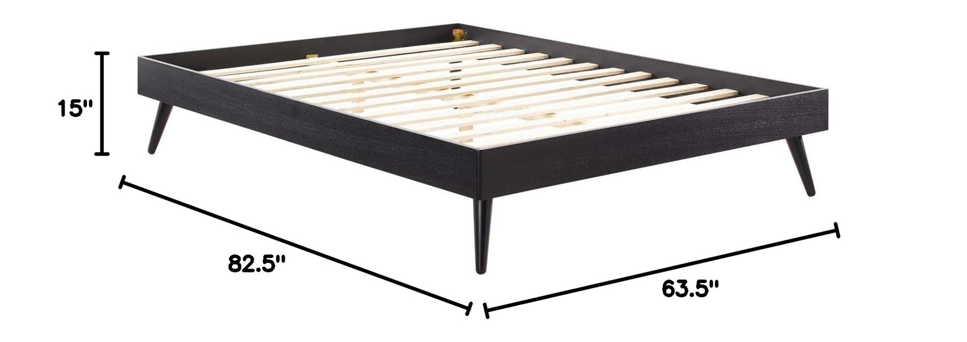 Bed | CasaFoyer Margo Queen Platform Bed | Contemporary Style | Comfortable Sleeping Experience | Mid-Century Design | Interchangeable Headboards | Durable Wood Construction | No Box Spring Needed | Easy Assembly | casafoyer.myshopify.com