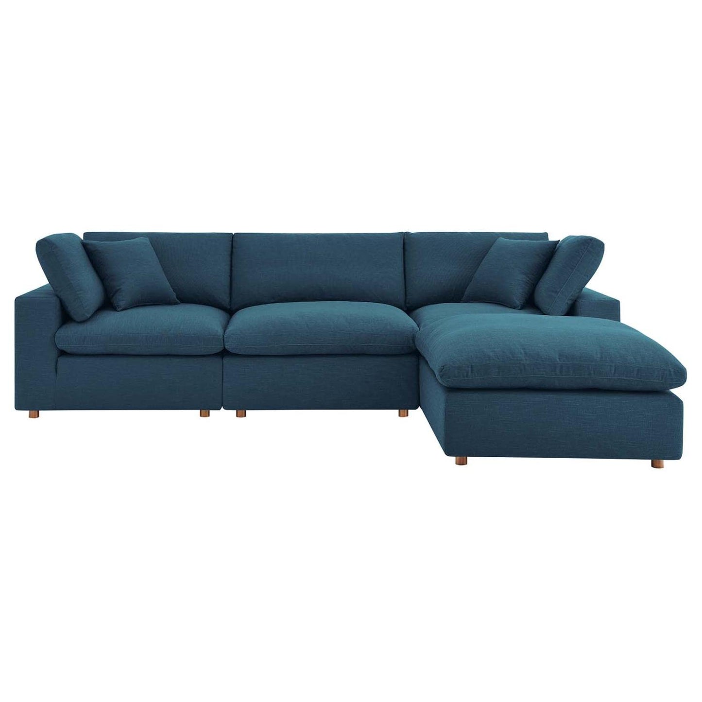 kitchen and dining room sets | CasaFoyer Commix Living Room Set | Luxurious & Inviting Sectional Sofa | Comfortable & Stylish | Soft Polyester & Linen Fabric | Solid Wood Construction | Perfect for Modern Homes | Includes Armless Chair, Ottoman, & Corner Chairs | Azure | casafoyer.myshopify.com