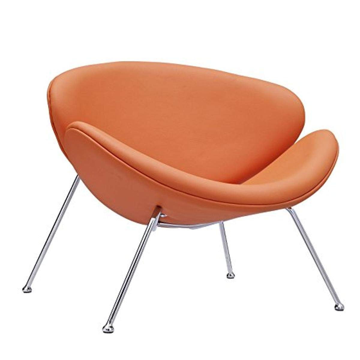 home office desk chairs | CasaFoyer Nutshell Lounge Chair | Spacious & Cozy Seating | Mid-Century Style | Soft-Cushioned Shells | Chrome Legs | Ideal Addition to Living Space | casafoyer.myshopify.com