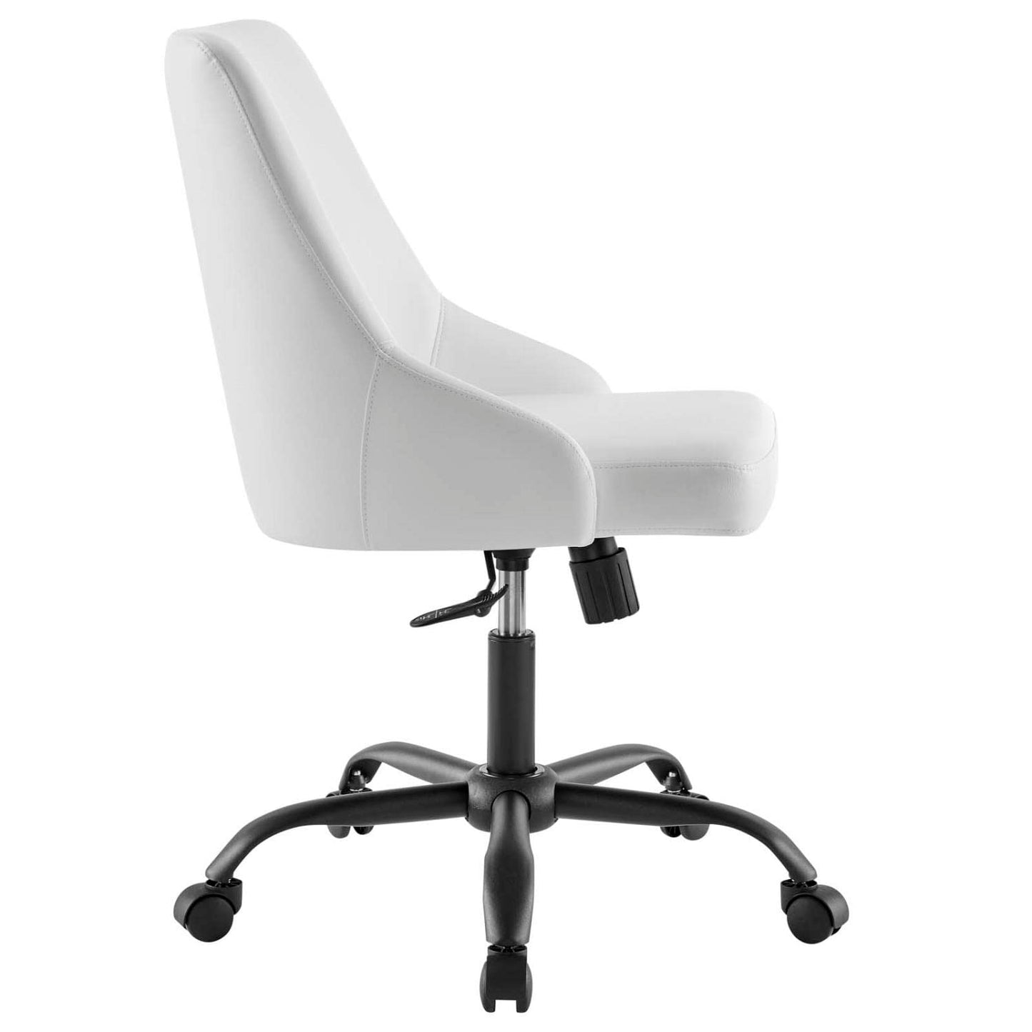 home office desk chairs | CasaFoyer Designate Vegan Leather Office Chair | Contemporary Style | Comfortable Padding | 360 Swivel | Height Adjustable | Black White | casafoyer.myshopify.com