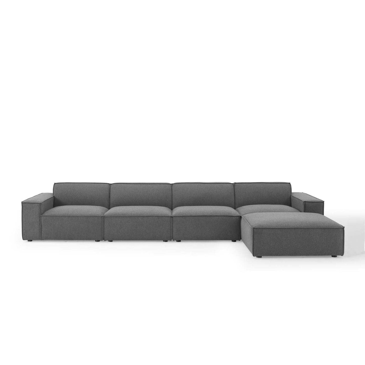 kitchen and dining room sets | CasaFoyer Restore Upholstered Fabric 5-Piece Sectional Sofa | Luxurious | Comfortable | Durable | Charcoal | casafoyer.myshopify.com