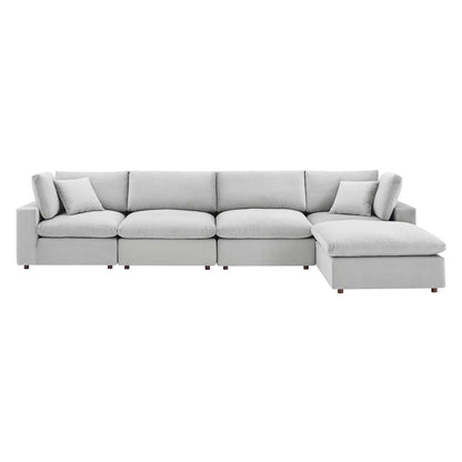 kitchen and dining room sets | CasaFoyer Commix | Luxurious Sectional Sofa Set | Stain-Resistant Velvet | Solid Wood Construction | Overstuffed Down Feather Cushions | 5-Piece Set | casafoyer.myshopify.com