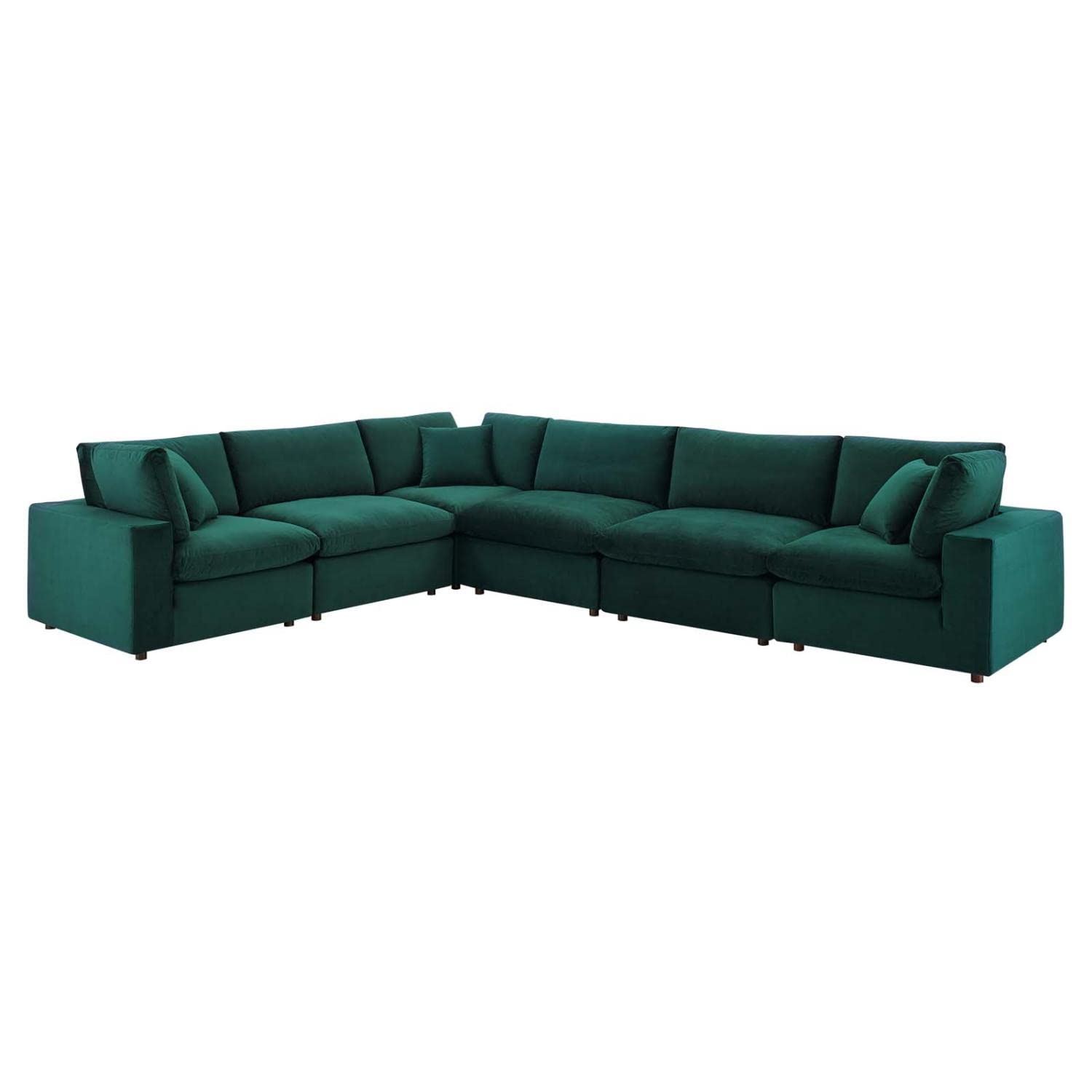 kitchen and dining room sets | CasaFoyer Commix Sectional Sofa | Luxurious & Inviting | Stain-Resistant Velvet | Solid Wood Construction | Foam Padded Cushions | Green | casafoyer.myshopify.com