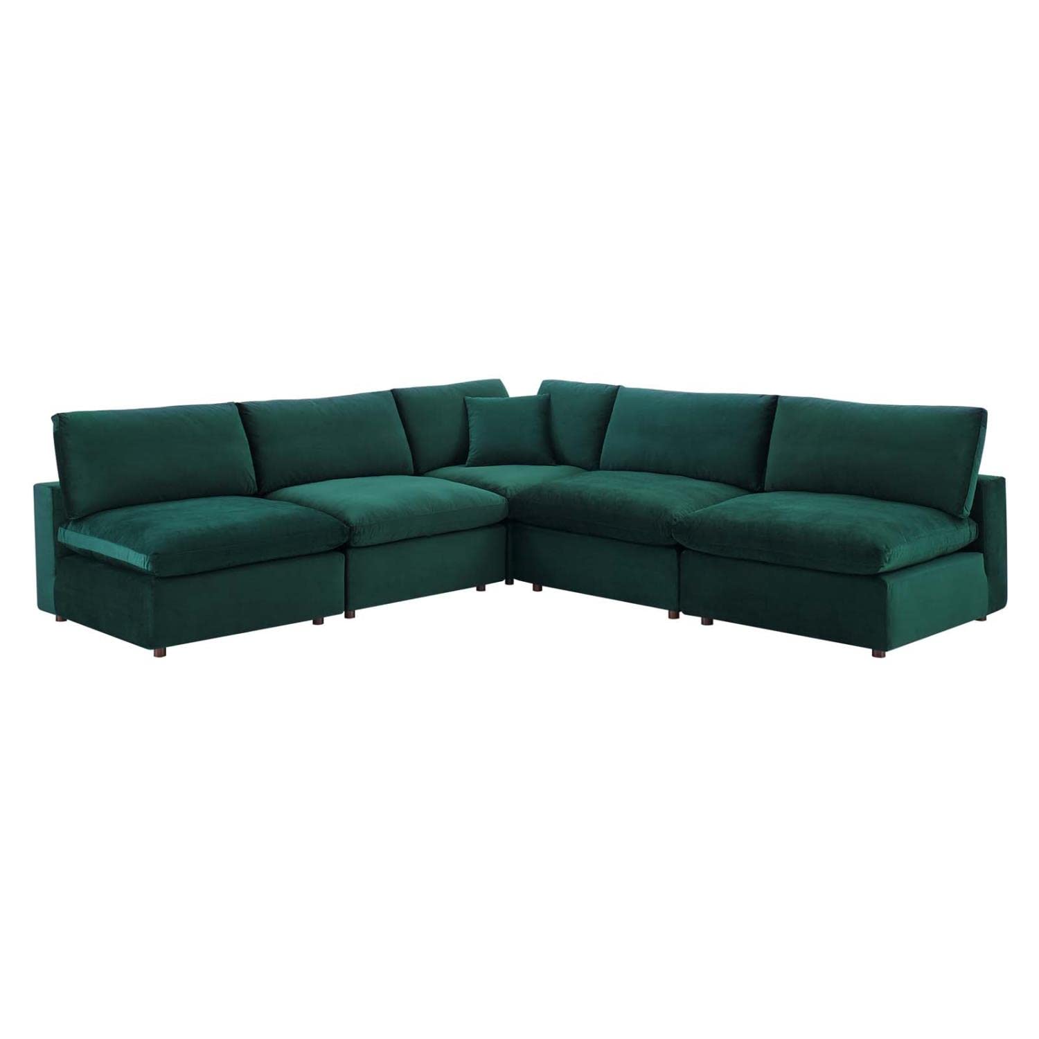 kitchen and dining room sets | CasaFoyer Commix Sectional Sofa | Luxurious & Inviting | Plush Comfort | Stain-Resistant Velvet | Solid Wood Construction | 5-Piece Set | Green | casafoyer.myshopify.com