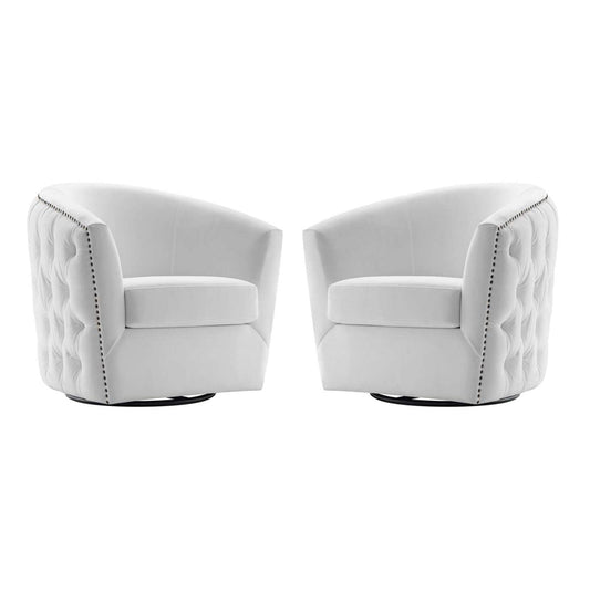 home office desk chairs | CasaFoyer Rogue Performance Velvet Swivel Armchair | Versatile & Luxurious | Living Room, Lounge, Entryway | 360 Swivel Base | Stain-Resistant Upholstery | Vintage Classic Comfort | Set of 2 | casafoyer.myshopify.com