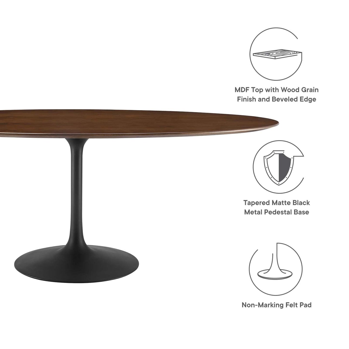 patio dining tables | CasaFoyer Lippa 78 Oval Dining Table | Iconic Modernism | Timeless Design | Chip-Resistant Finish | Sleek & Progressive | casafoyer.myshopify.com