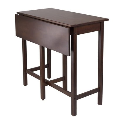 TABLE | CasaFoyer  Wood Lynnwood Drop-Leaf High Table | Versatile & Space-Saving | Walnut Finish | Accommodates 6 | Easy Assembly | 60-Day Replacement | casafoyer.myshopify.com