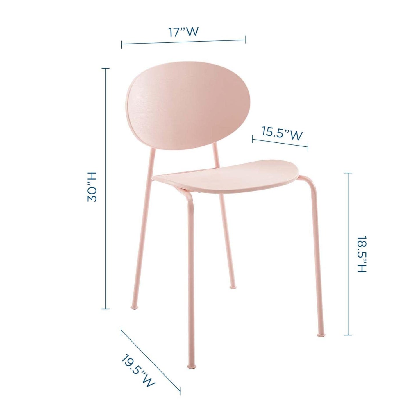 home office desk chairs | CasaFoyer Mid-Century Modern Dining Room Accent Side Chair Set of 2 | Whimsical Minimalism | Molded Plastic Seat | Stackable | Powder-Coated Metal Legs | Non-Marking Foot Caps | 331 lbs Weight Capacity | casafoyer.myshopify.com