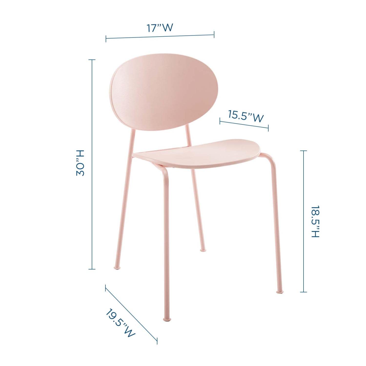 home office desk chairs | CasaFoyer Mid-Century Modern Dining Room Accent Side Chair Set of 2 | Whimsical Minimalism | Molded Plastic Seat | Stackable | Powder-Coated Metal Legs | Non-Marking Foot Caps | 331 lbs Weight Capacity | casafoyer.myshopify.com