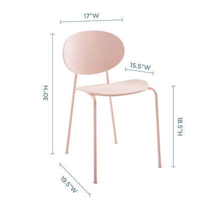 home office desk chairs | CasaFoyer Mid-Century Modern Dining Room Accent Side Chair Set of 2 | Whimsical Minimalism | Molded Plastic Seat | Stackable | Powder-Coated Metal Legs | Non-Marking Foot Caps | 331 lbs Weight Capacity | casafoyer.myshopify.com