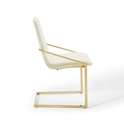 home office desk chairs | CasaFoyer Pitch Performance Velvet Upholstered Dining Armchair Set of 2 | Gold Ivory | Stain-Resistant | Comfortable Foam Padded Seat | Non-Marking Foot Caps | 330 lbs Weight Capacity | casafoyer.myshopify.com
