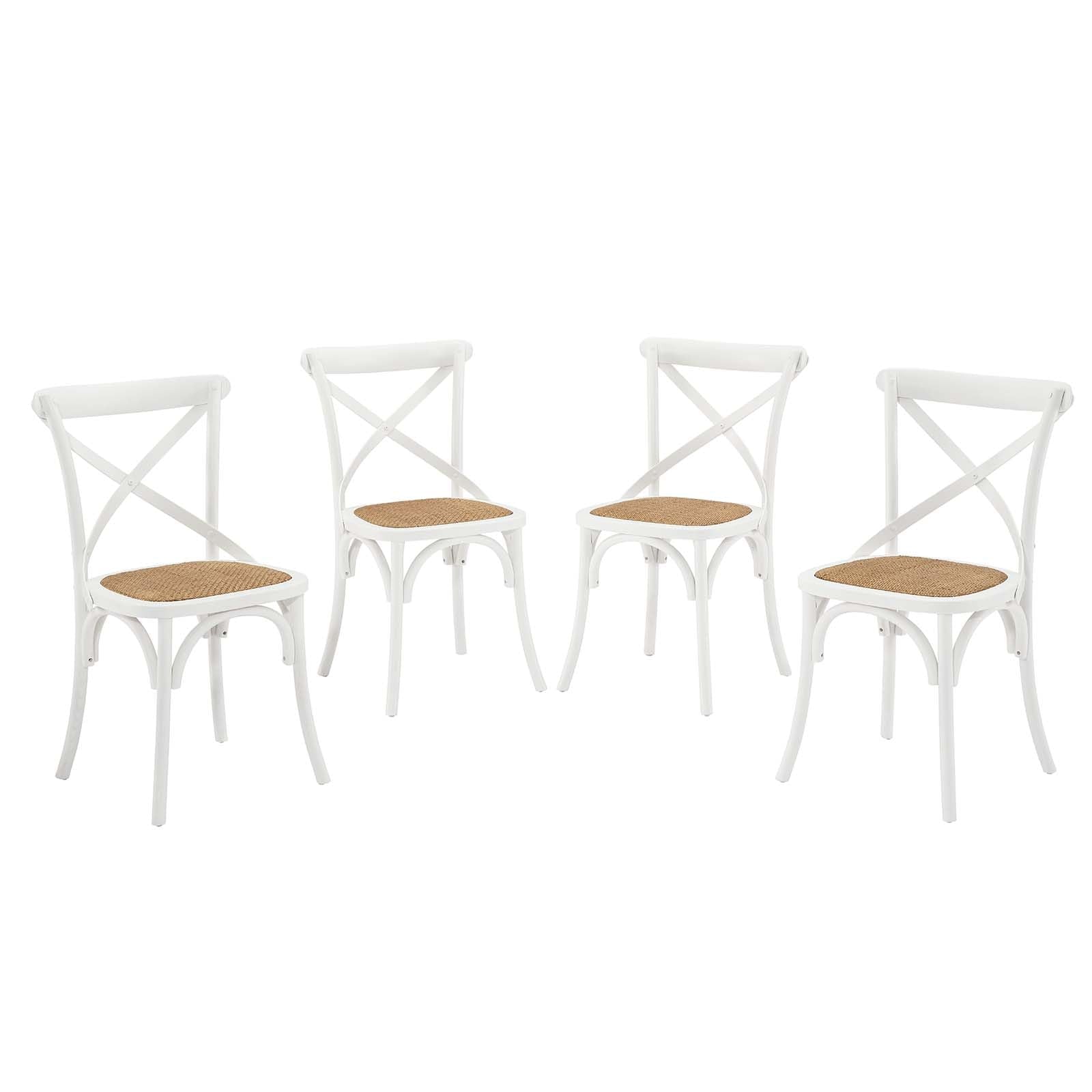 home office desk chairs | CasaFoyer Nostalgic & Tranquil | Rustic Modern Wooden Dining Side Chairs - Set of 4 | Fully Assembled | Ideal for Country Cottages & Urban Homes | casafoyer.myshopify.com