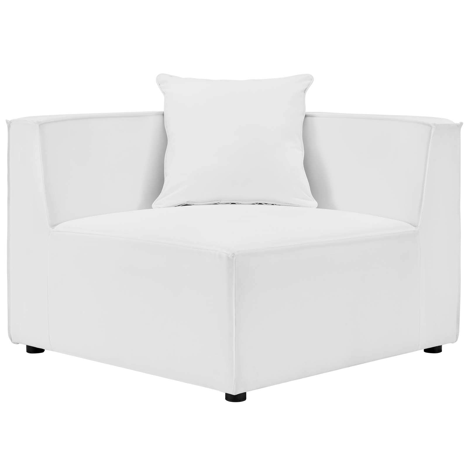 kitchen and dining room sets | CasaFoyer Outdoor Patio Saybrook Upholstered 4-Piece Sectional Sofa | Comfortable | Durable | Weather-Resistant | Elegant Design | Porch, Deck, Poolside, Patio | Includes Armless Chair, Ottoman, Corner Chairs | Supports up to 300 lbs | White | casafoyer.myshopify.com