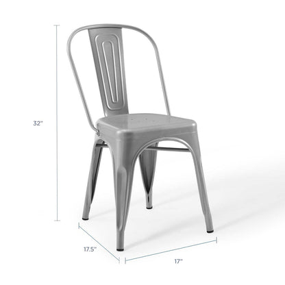 home office desk chairs | CasaFoyer Promenade Bistro Dining Side Chair Set of 2 | Steel Finish | Timeless Charm | Sleek Contemporary Design | Supports up to 331 lbs. | casafoyer.myshopify.com
