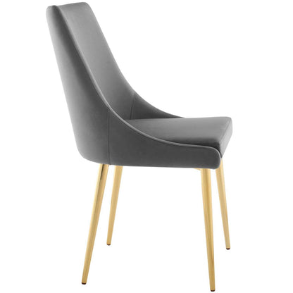 home office desk chairs | CasaFoyer Isle Dining Chair | Elegant Vintage Modern Design | Soft Velvet Upholstery | Gold Stainless Steel Legs | Versatile Accent Piece | Supports up to 300 lbs. | casafoyer.myshopify.com