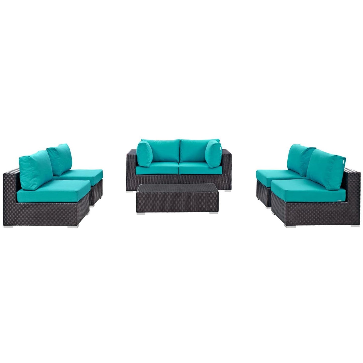 kitchen and dining room sets | CasaFoyer Convene Outdoor Sectional Set | Durable Rattan Weave | Weather-Resistant Cushions | 7-Piece Patio Furniture | casafoyer.myshopify.com