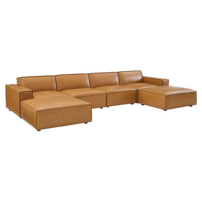 kitchen and dining room sets | CasaFoyer Restore Vegan Leather 6-Piece Sectional Sofa | Minimalist Elegance | French Piping | Vegan Leather Upholstery | Comfortable Seating | Sturdy Construction | Non-Marking Foot Caps | casafoyer.myshopify.com