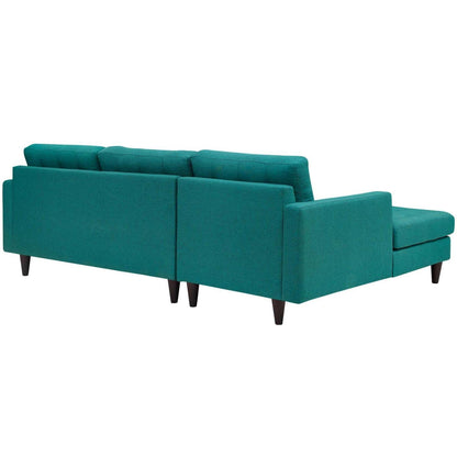 sofas | Empress Left-Arm Sectional Sofa | Exquisite Design | Tufted Buttons | Luxurious Cushions | Elegant Armrests | Teal | casafoyer.myshopify.com