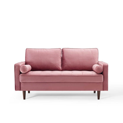 sofas | CasaFoyer Valour Performance Velvet Loveseat | Timeless Charm | Modern Convenience | Stain-Resistant | Cozy & Elegant Design | Comfortable Foam Padding | Walnut-Stained Legs | Supports up to 600 lbs | Portable Box | casafoyer.myshopify.com