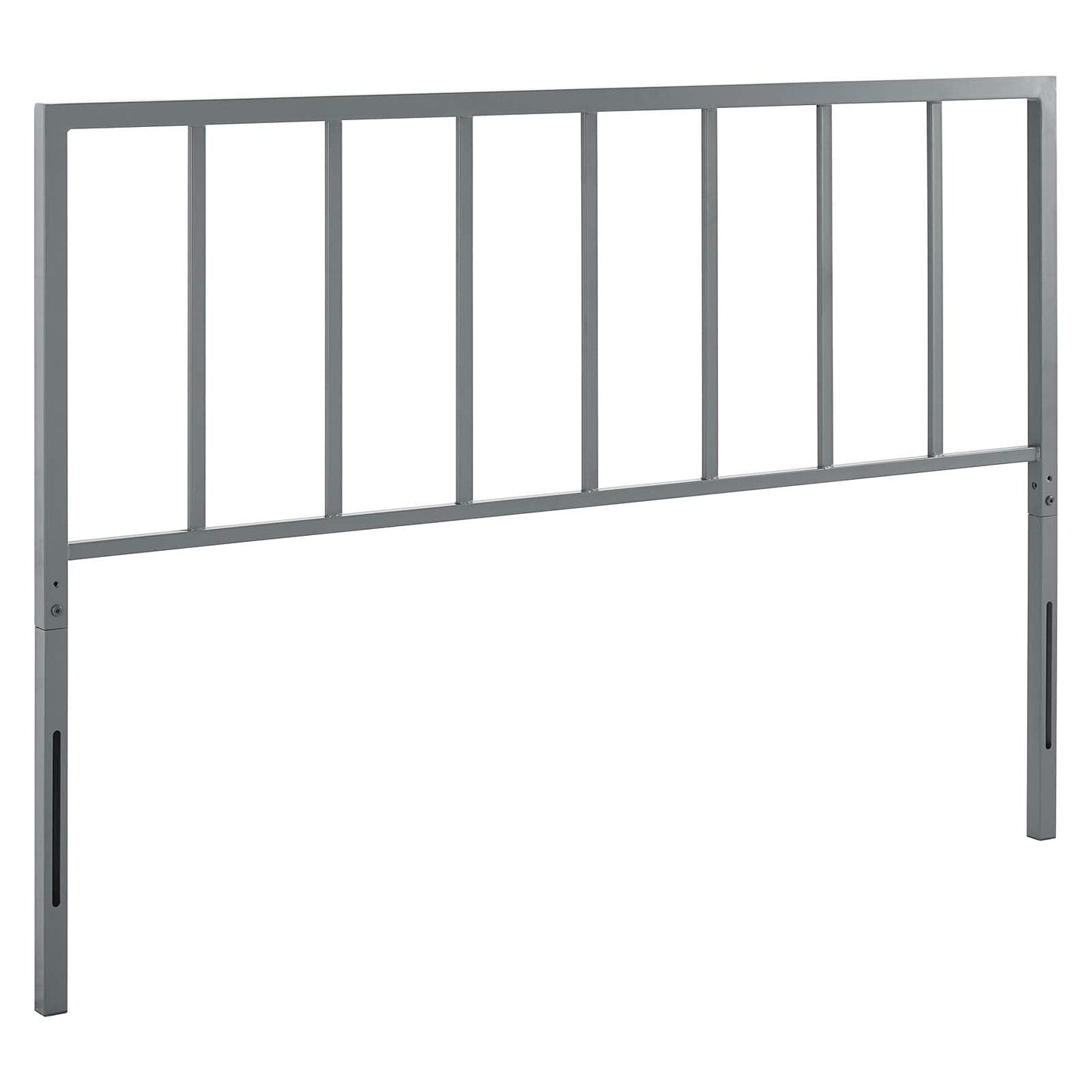 Bed | CasaFoyer Tatum Metal King Headboard | Stylish Silhouette | Squared Lines | Spindle Detail | Durable Iron Construction | Powder Coated Finish | Height-Adjustable | Compatible with Most King Beds | Assembly Required | casafoyer.myshopify.com
