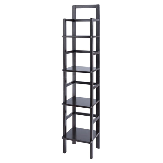 coffee tables | Ergode Aiden Narrow Baker's Rack | Antique Tuscan Design | Compact & Versatile | Solid Wood | Coffee Finish | 4 Shelves | Easy Assembly | casafoyer.myshopify.com