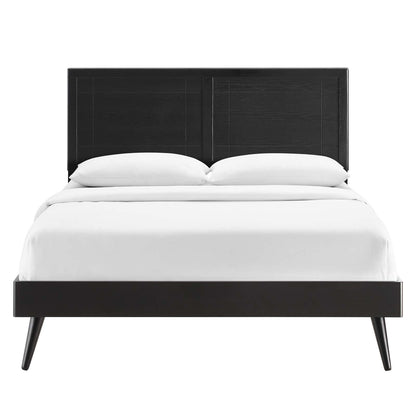 adjustable bed bases | CasaFoyer Marlee Wood King Platform Bed | Retro Design | Organic Aesthetics | Sturdy Construction | No Box Spring Needed | Easy Assembly | Black | casafoyer.myshopify.com