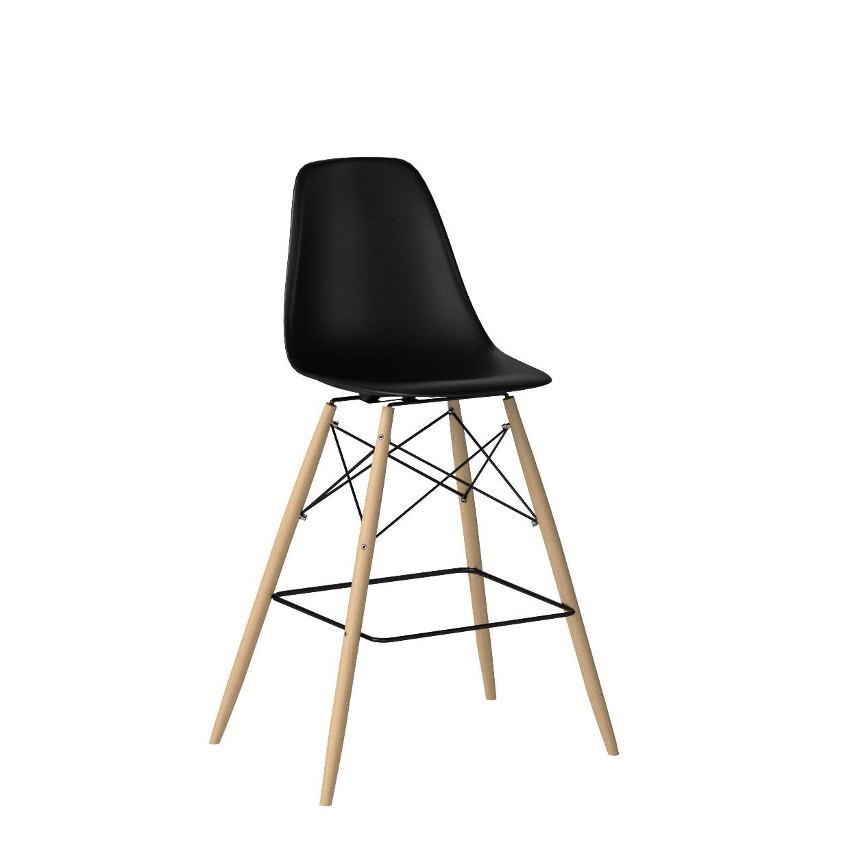 barstools | CasaFoyer Wood Pyramid Dining Side Bar Stool Set of 2 | Durable Molded Plastic Top | Solid Wood Legs | Foot Caps | Scratch Prevention | casafoyer.myshopify.com
