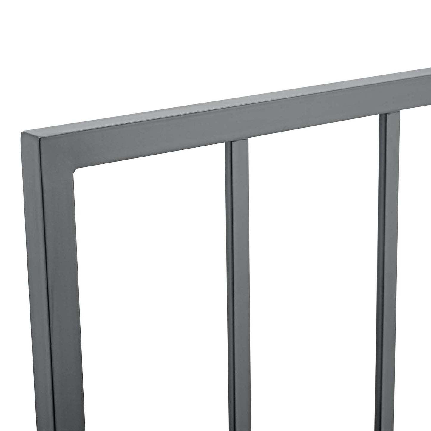 Bed | CasaFoyer Tatum Metal King Headboard | Stylish Silhouette | Squared Lines | Spindle Detail | Durable Iron Construction | Powder Coated Finish | Height-Adjustable | Compatible with Most King Beds | Assembly Required | casafoyer.myshopify.com