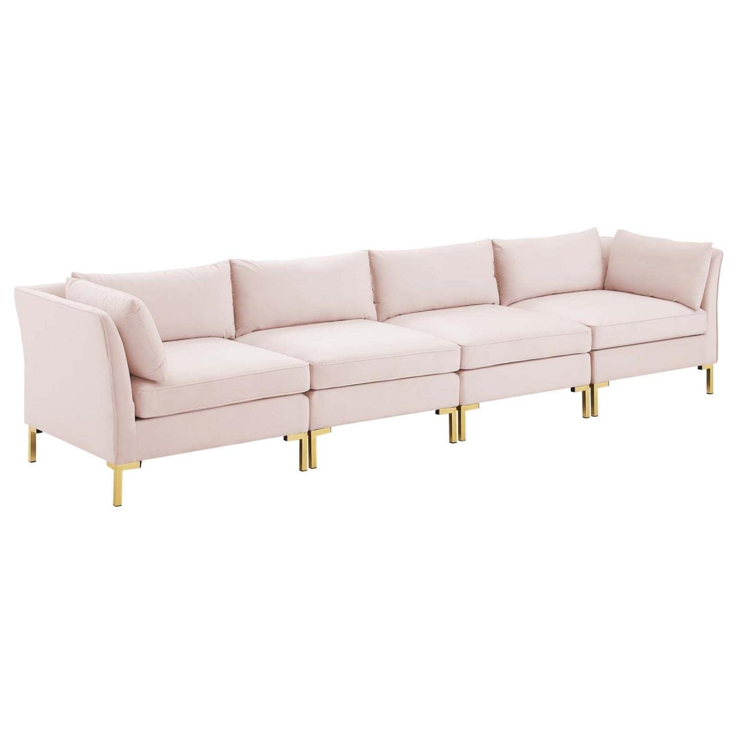 sofas | CasaFoyer Ardent Performance Velvet Sofa | Vintage Modern Glam Deco Style | Versatile Sectional Design | Stain-Resistant Upholstery | Premium Seating Experience | Gold Metal Legs | Set of 4 Chairs | casafoyer.myshopify.com