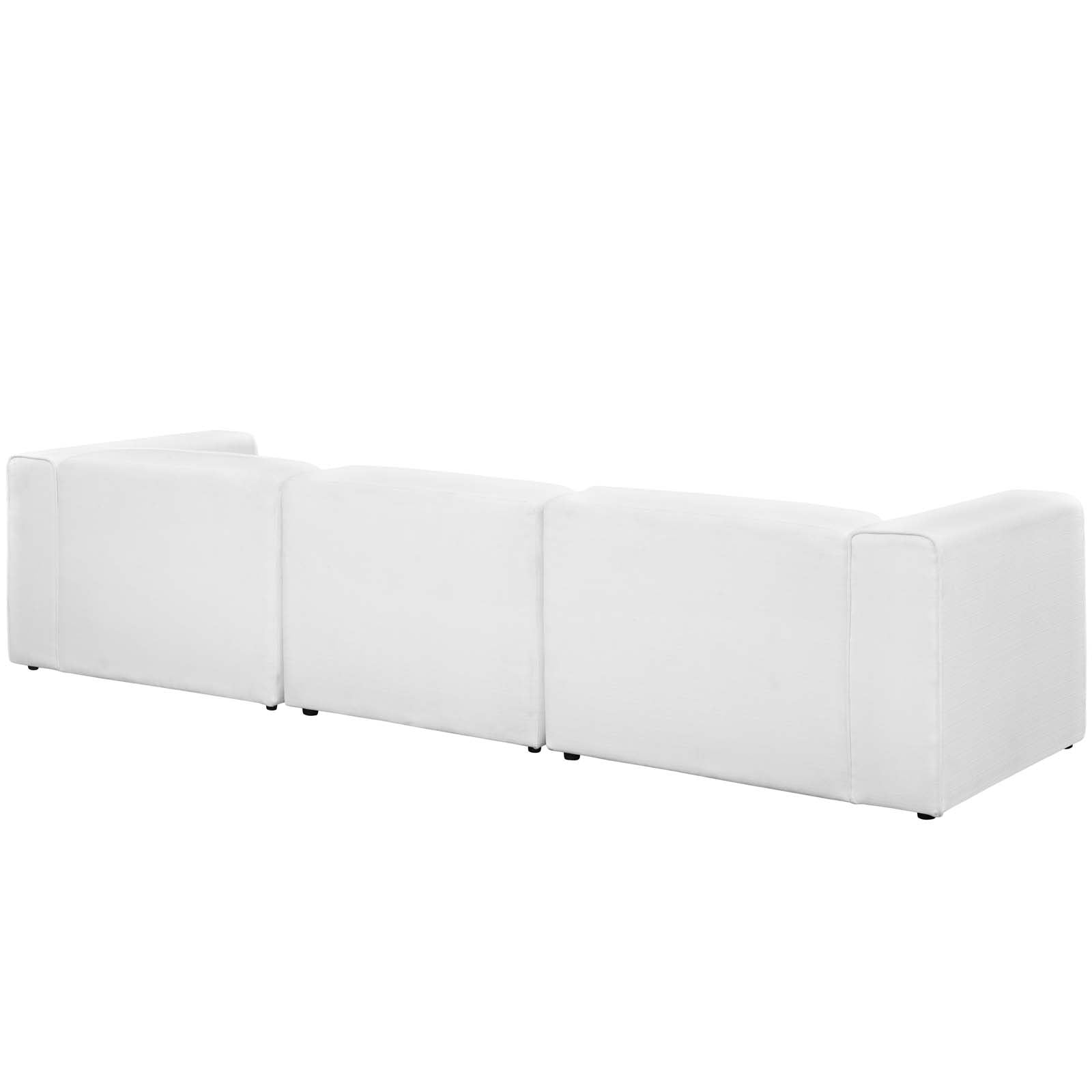 kitchen and dining room sets | CasaFoyer Mingle | 4-Piece Modular Sectional Sofa Set | Spacious, Comfortable, and Stylish | Includes Left-Facing Armchair, Armless Chair, Ottoman, and Right-Facing Armchair | White Upholstered Fabric | casafoyer.myshopify.com