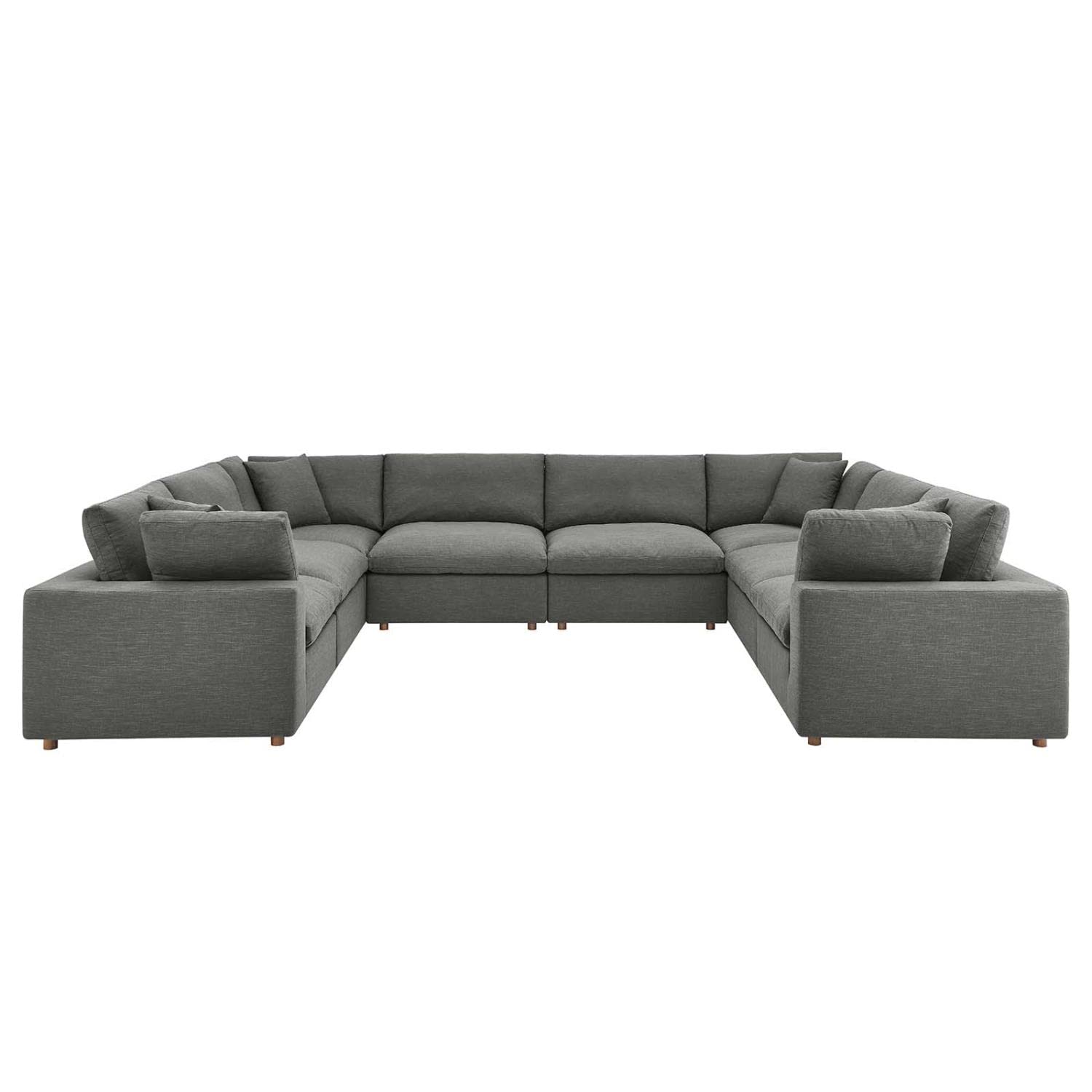 kitchen and dining room sets | CasaFoyer Commix Plush Comfort Sectional Sofa Set | Gray | 8 Piece | Polyester & Linen Upholstery | Solid Wood Construction | Cotton & Down Cushions | Ideal for Living Room, Family Room, or Game Room | casafoyer.myshopify.com