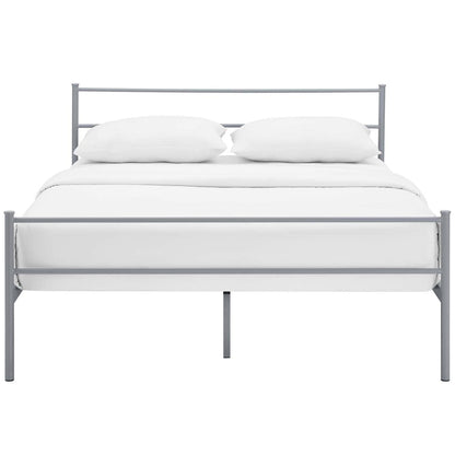bed frames | CasaFoyer Alina Platform Full Bed | Rustic Charm | Sturdy Steel Frame | Supports 1323 lbs | Vintage-Inspired Style | No Box Spring Needed | Mattress not included | casafoyer.myshopify.com