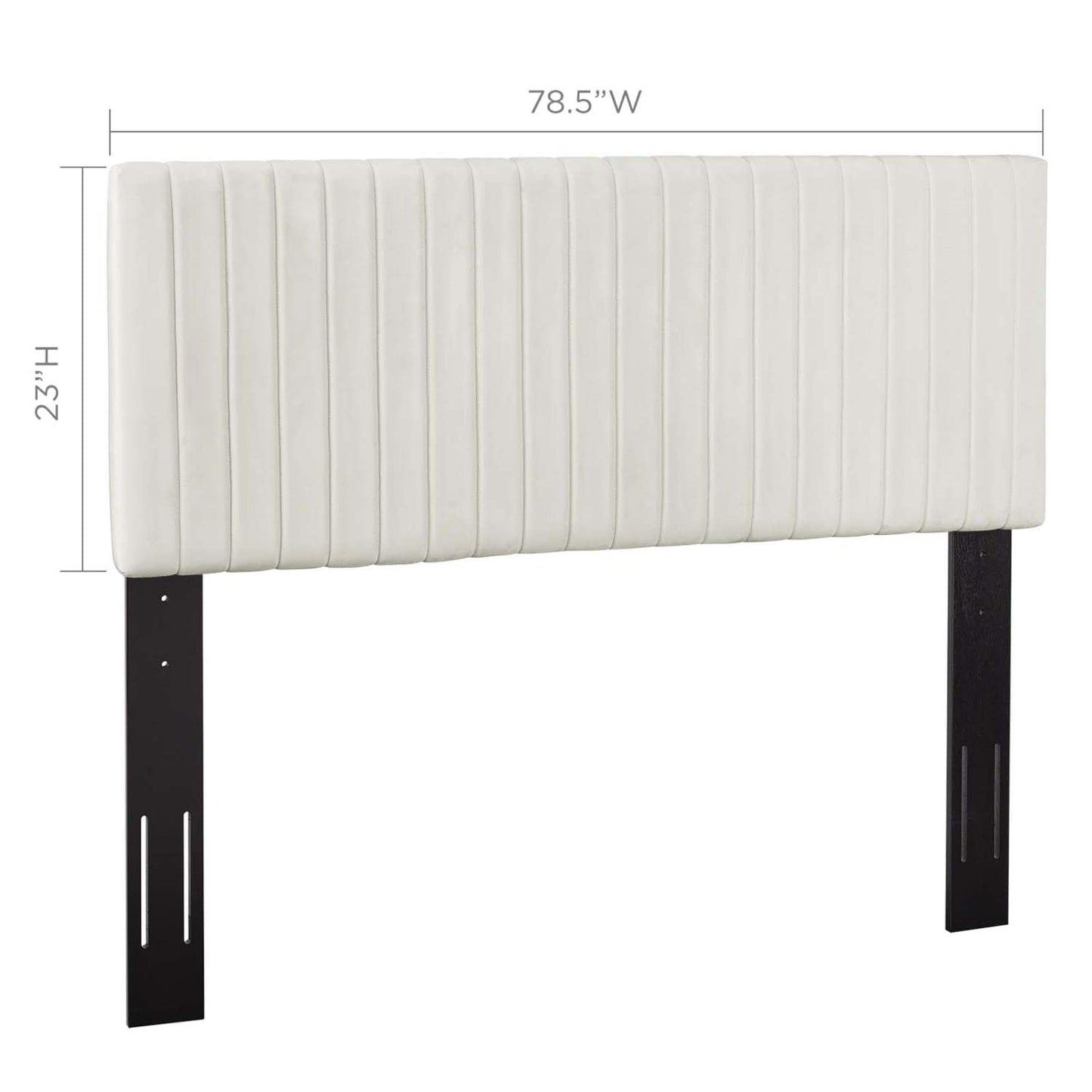 Bed | CasaFoyer Opulent Keira King/California King Headboard | Channel Tufted Design | Velvet Texture | Sturdy Construction | Performance Velvet Fabric | Dense Foam Padding | casafoyer.myshopify.com