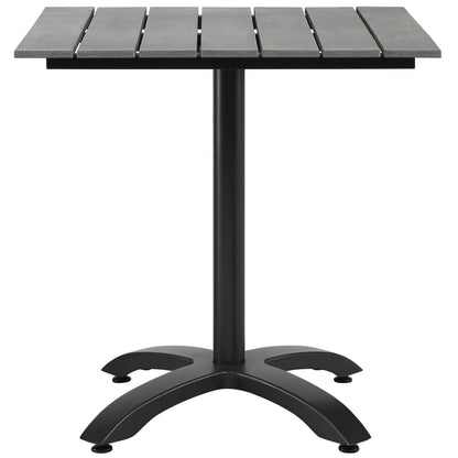 Dining Table | Maine Outdoor Patio Dining Table | Synthetic Wood Grain Plank Boards | Aluminum Frame | Sleek & Modern Design | Ideal for Contemporary Outdoor Dining | Includes 1 Table | casafoyer.myshopify.com