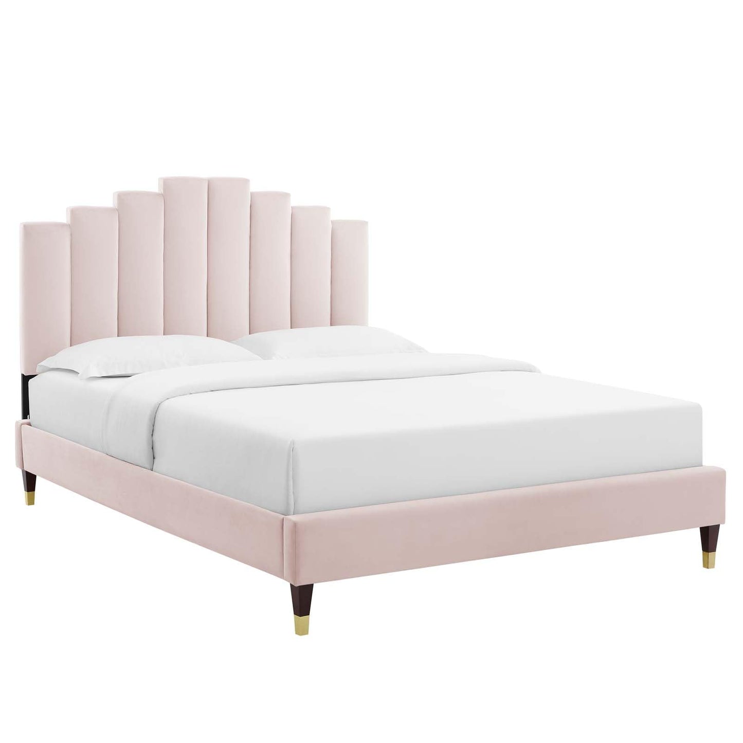 adjustable bed bases | CasaFoyer Elise Performance Velvet King Platform Bed | Opulent Elegance | Art Deco Style | Stain-Resistant | Memory Foam Compatible | Sturdy Foundation | 800 lbs Weight Capacity | casafoyer.myshopify.com