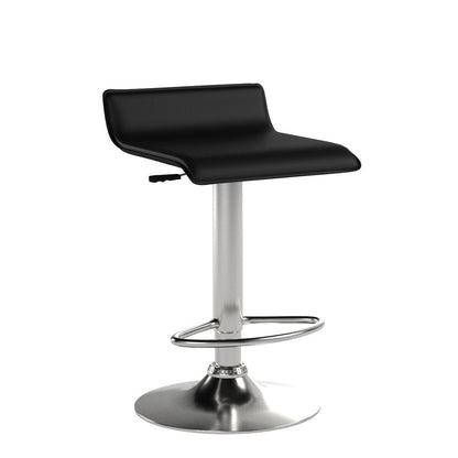 STOOL_SEATING | CasaFoyer  Wood Spectrum Adjustable Swivel Stools | Set of 2 | Black PVC Seats | Chrome-Plated Steel Base | Height Adjustable | 360-Degree Swivel | Foot Bar | Sturdy Construction | Minimal Assembly | casafoyer.myshopify.com