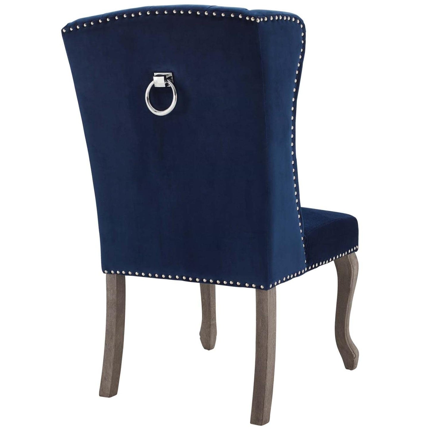 home office desk chairs | CasaFoyer Apprise Performance Velvet Dining Side Chair Set of 2 | French-Inspired Elegance | Vintage Allure | Tufted Design | Nailhead Trim | Weathered Wood Legs | Stain-Resistant Upholstery | Comfortable & Durable | casafoyer.myshopify.com