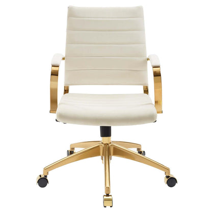 home office desk chairs | CasaFoyer Jive Mid Back Office Chair | Stylish & Functional | Ribbed Velvet Back | Stain-Resistant Performance Velvet | Padded Armrests | Chrome-Plated Aluminum Base | Easy Mobility | Tension Knob & Tilt Lock | Modern Office Design | casafoyer.myshopify.com