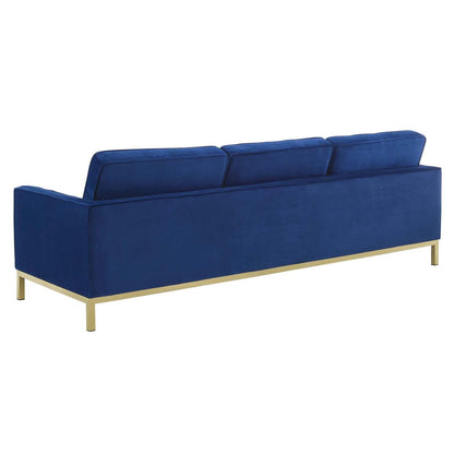 kitchen and dining room sets | CasaFoyer Loft Gold Stainless Steel Leg Performance Velvet Sofa & Loveseat Set | Elegant Retro Modern Design | Plush Upholstery | Button Tufting | Gold Navy | casafoyer.myshopify.com